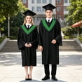thumbnail image 2 of FYEGRE Elegant Graduation Gown Doctoral Commencement Attire Matching Cap Tassel Ensemble For Formal Green M, 2 of 4