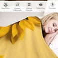 thumbnail image 3 of WERPE Sunflower Cow Print Flannel Blanket Ultra-Soft Cozy Plush Blanket Air Conditioning Blanket Throw Blanket Blankets for Bed Couch Chair Car Living White, 3 of 6