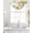 White, variant on Yellow Daisy Flowers Sheer Waterfall Valance Curtains for Window, Spring Summer Pastoral Garden Floral Rod Pocket Sheer Topper Swag Curtains for Living Room, Kitchen 38.5"W x 47.2"L, 1 Panel