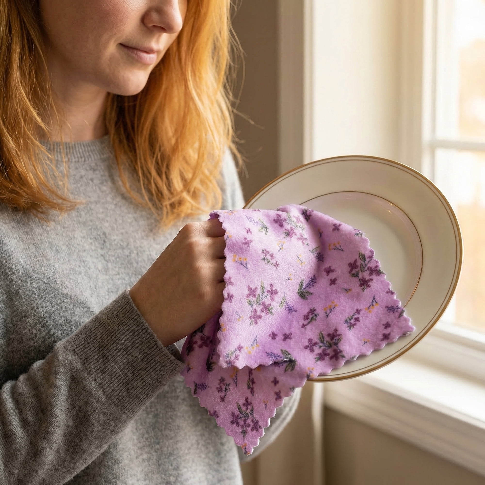 Unique Bargains 3Pcs Coral Fleece Super Absorbent Soft Towels Purple 12" x 12"