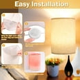 thumbnail image 3 of Amerteer Rechargeable Battery Wall Sconces Fabric Shade Remote Control, 3 of 8