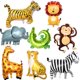 thumbnail image 3 of Pancarta de Feliz Cumpleaños de animales de Safari, banderín de aluminio, globos de animales para niños, decoración de fiesta temática de jungla, Safari, Zoo, juguete（1pc11, 3 of 5