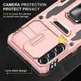 thumbnail image 6 of Dteck for Samsung Galaxy S22 Plus Slide Camera Protection Case,Magnetic Kickstand Slip Guard Grids Pattern Hybrid Shock Bumper Slim Cover.For Samsung Galaxy S22 Plus,Rosegold, 6 of 7