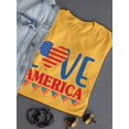thumbnail image 3 of Love America W Banners T-Shirt Women -Image by Shutterstock, Female Large, 3 of 4