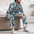 thumbnail image 6 of Bingfone Men's Pajama Set 2 Piece Loungewear PJs, Long Sleeve with Pajama Pants-Butterflies Skull Bows, 6 of 7
