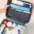 thumbnail image 3 of Bolsa de primeros auxilios con cremallera, organizador de medicamentos, bolsa de transporte vacía de emergencia con tela Oxford, estuche de viaje para pastillas con asa, bolsas médicas, 3 of 8