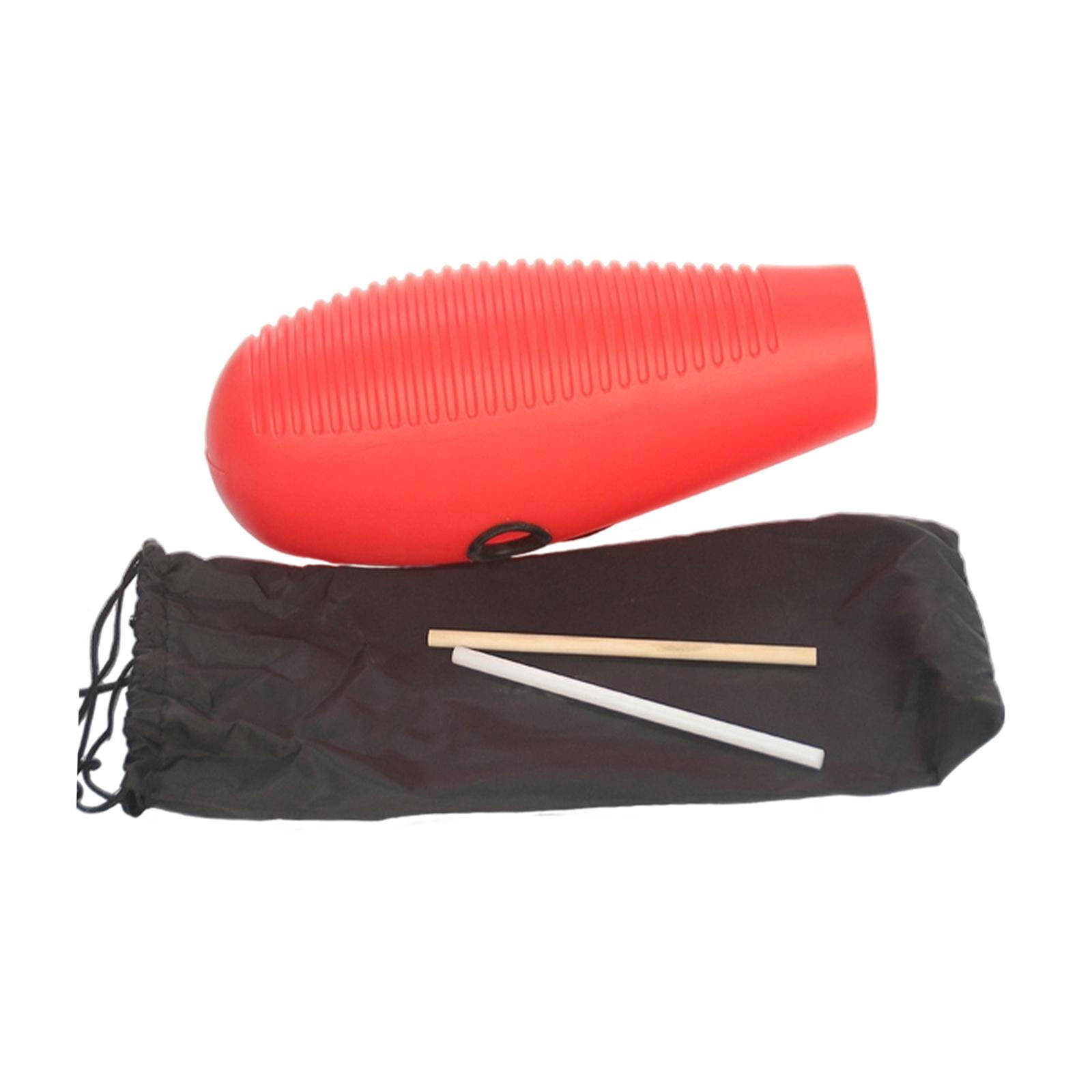 Dualoai Fish Guiro Instrument Musical Training Tool for Beginners Band Accompaniment red