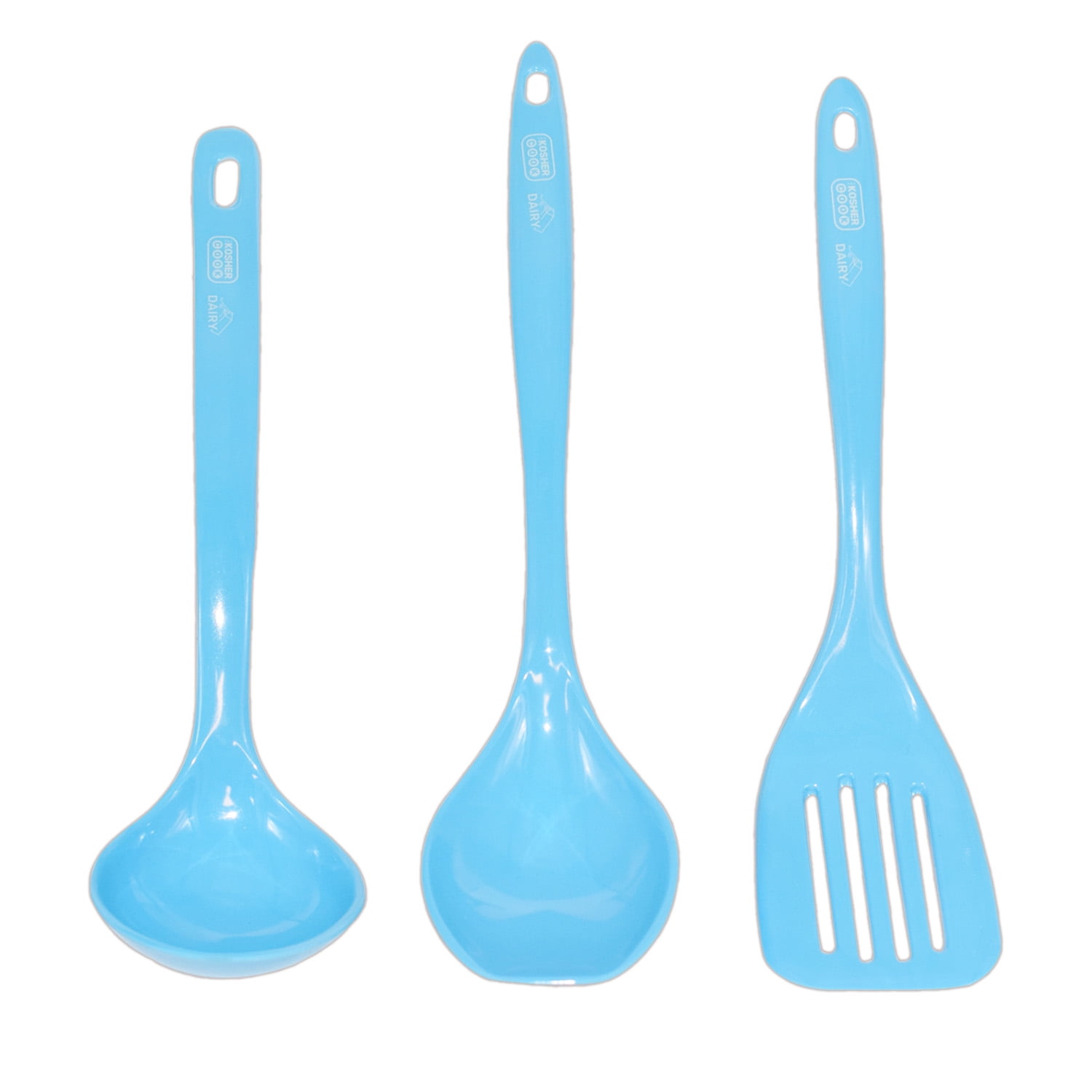 The Kosher Cook, Large Melamine Utensil Spatula Ladel and Spoon Set