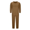 thumbnail image 4 of LEKWK Lounge Sets for Women Crewneck 3/4 Sleeve Top and Elastic Waist Pants Casual Sleepwear Pajamas Fall Winter 2 Piece Loungewear, 4 of 8