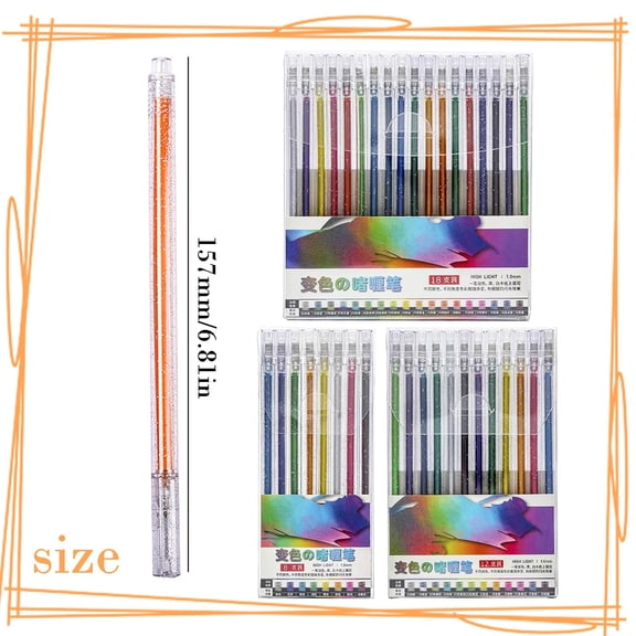 Clearance Under $4.29! 12PCS Dual-Color Glitter Gel Pens, 2-in-1 Sparkle Ink Pens for Art & Crafts, Plastic, for Creative Projects, (15cm, Assorted)