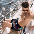 thumbnail image 2 of luoweisi Men's Beach Shorts Quick Dry Swim Trunks with Mesh Lining Galaxy L, 2 of 5