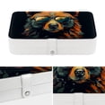 thumbnail image 4 of Bear PU Leather Necklace Holder with Removable Compartment and Portable Jewelry Stand Earring Holder Jewelry Box, 4 of 6