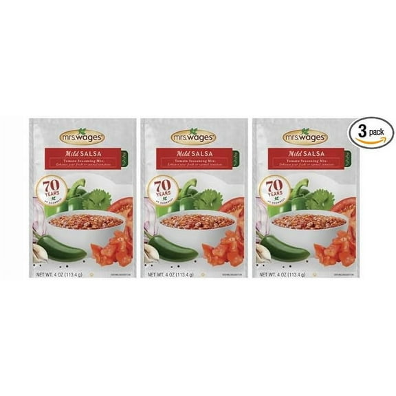 Mrs. Wages Mild Salsa Mix 4oz( 3 Pack )