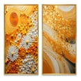 thumbnail image 2 of Designart "Color landscape Abstract Saffron I" Abstract Botanicals Framed Wall Art Set Of 2 - Yellow Floral Framed Wall Art Set Of 2, 2 of 6