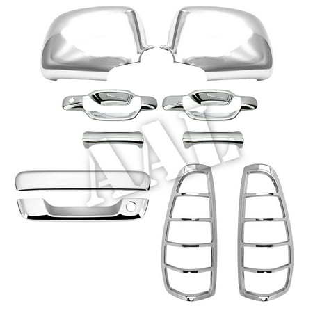 - AAL Premium Chrome Cover Combo For 2004 2005 2006 2007 2008 2009 2010 2011 2012 Chevy Colorado Set Mirror Door Handles Tailgate tail lights