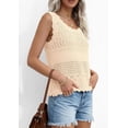 thumbnail image 4 of PRETTYGARDEN Womens Crochet Tank Tops Summer Spring Boho Sleeveless Cute Knit Sweater Vest Trendy Beach Vacation Clothes, 4 of 10