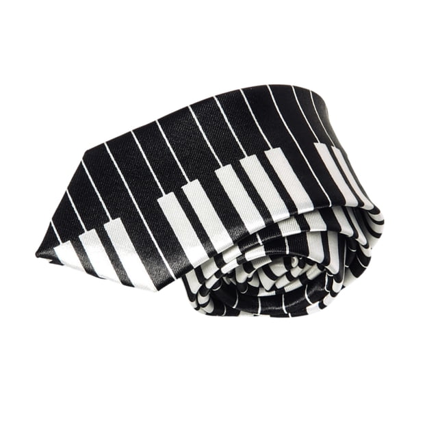 ZheElen Silky Narrow Neckties Gift For Music Enthusiasts Easy To Clean And Maintain A
