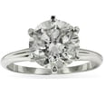 thumbnail image 1 of 3ct Round Diamond Solitaire Engagement Ring 14K White Gold, 1 of 3