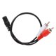 thumbnail image 3 of 0.25 metros de cable de audio RCA 3.5 mm a 2 RCA Cable de adaptador estéreo masculino Y p Romacci Cable de audio RCA, 3 of 7
