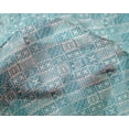 thumbnail image 4 of oneOone Silk Tabby Turquoise Blue Fabric Geometric African Sewing Craft Projects Fabric Prints By Yard 42 Inch Wide, 4 of 4