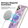 thumbnail image 2 of TECH CIRCLE Strong Magnetic iPhone 14 Case, Compatible with MagSafe Military Grade Drop Protection Colorful Marble Slim Phone Cover for iPhone 14 6.1" 2022,Purple Marble, 2 of 6