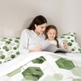thumbnail image 4 of Manfei Chic Honeycomb Adult Bedding Comforter Set 7 Pieces, Green Art Watercolor Full Bedding Set, Fashion Abstract Ombre Fitted Sheet Flat Sheet, Breathable Home Decor, 4 of 7