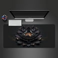 thumbnail image 4 of Black Lotus Flower Large Art Large Gaming Mousepad Computer HD Keyboard Pad Mouse Mat Desk Mats Natural Rubber Anti-Slip Office Mouse Pad Desk Accessories, 4 of 8