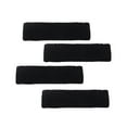 thumbnail image 2 of Zhiyie 4 Pcs Cotton Headbands Sweat Absorbing Sports Headbands Moisture Wicking Athletic Terry Cloth Hair Bands for Women Men (Black), 2 of 10
