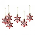 thumbnail image 3 of Adornos para de Navidad, colgantes para colgar, decoración de de Navidad para celebración de boda, suministros para favores de fiesta Estrella de 6 puntas 6PCS, 3 of 8