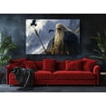 thumbnail image 4 of Odin Norse Mythology Canvas Wall Art - High-Quality Viking God Print - Handcrafted Nordic Warrior Decor - Stylish Wall Art - Gift for History Enthusiasts, 4 of 7