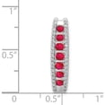 thumbnail image 4 of 14K White Gold Diamond And .36 Ruby Fancy Chain Slide Made In India pm3849-ru-020-wa, 4 of 5