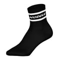 thumbnail image 2 of HUDDLE Calcetines Unisex, pack de 6 – Rayas, logo, Short Crew, calcetines deportivos, color liso Negro 35-38, 2 of 3