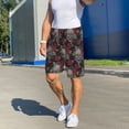 thumbnail image 5 of Daiia Skull and Red Roses Mens Woven Stretch Pajama Short,Short Pajama Pants-Small, 5 of 9