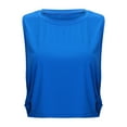 thumbnail image 5 of YAYUBA Sport Tank Tops for Women's Workout Tank Tops for Yoga Gym Fitness Loose Fit Round Neck Sleeveless Side Detail Activewear Casual Lightweight Basic Cami Shirts, 5 of 7