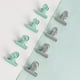thumbnail image 5 of 12 clips metálicos redondos de colores - 30mm, estilo moderno en plata y verde menta, ideal para oficina o escuela (paquete con 12 piezas), 5 of 6