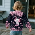 thumbnail image 5 of Yuyamidu Cherry Blossom Axolotl Sweatshirt Toddler Girl 1T 2T Blue Crewneck Sweatshirts Long Sleeve T Shirts Ruffle Casual Fall Tops Kids Everyday Athletic Clothes, 5 of 7
