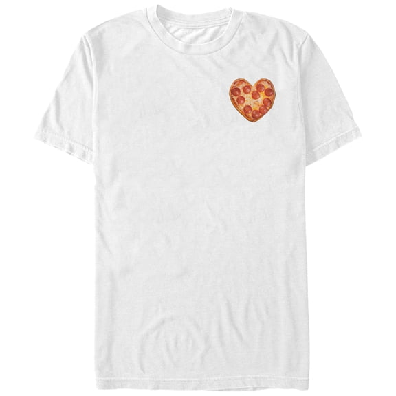 Men's Lost Gods Heart-Shaped Pizza Graphic Tee White Medium