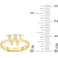 thumbnail image 5 of Floreo 10k Yellow Gold Letter A-Z Small Block Alphabet Character CZ Initial Ring, 5 of 5