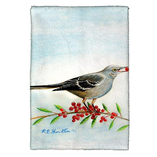 Betsy Drake Kt277 Mockingbird Berries Kitchen Towel Walmart Com Walmart Com