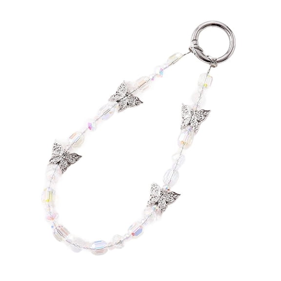 Elegant Handmade Beaded Keychain Pendant Mobile Phone Chain Strap Fashion Cellphone Rope Women Telephone Lanyard Jewelry