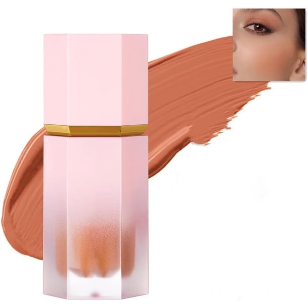Rubor En Crema, Maquillaje Rubor Líquido, Liquid Blush En Duradero, Rubor Liquido Súper Sedoso Natur