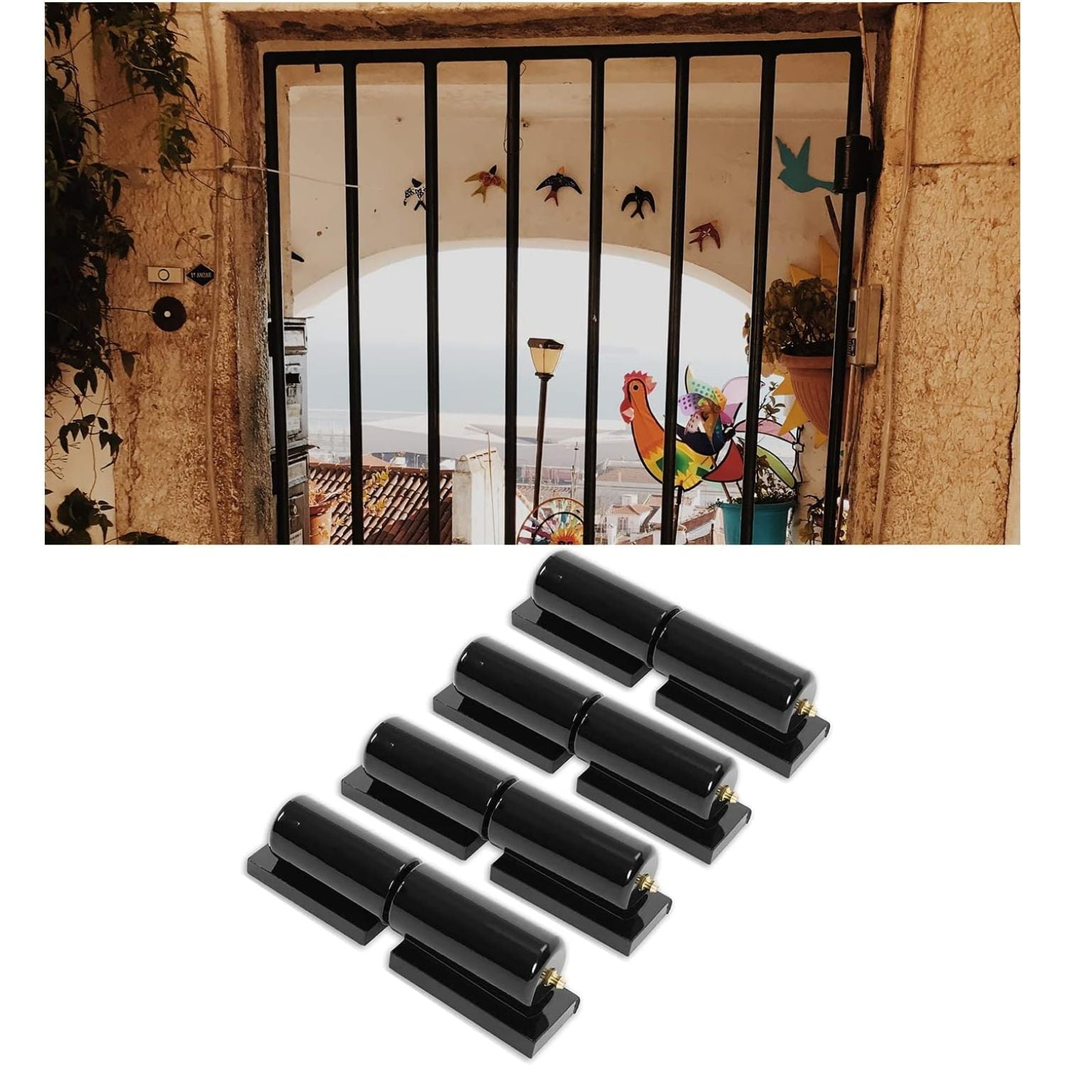 ZQRPCA 7" Adjustable Barrel Hinge for Metal Gates Doors Heavy Duty Weld on Steel Gate Hinges
