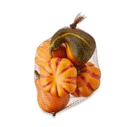 Way To Celebrate Harvest Orange\Green Bagged Mini Pumpkins 5pc