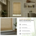 thumbnail image 4 of LazBlinds Cordless Bamboo Blinds, Bamboo Roll Up Shades for Windows, Light Filtering Hanging Window Blinds, Bamboo Shades for Patio Indoor/Outdoor Porch, 42'' W x 64'' H, Carbonized, 4 of 6