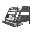 thumbnail image 2 of Donco Kids Austin Mission Twin over Full Bunkbed with Twin Trundle, Twin over Full, White, 2 of 2