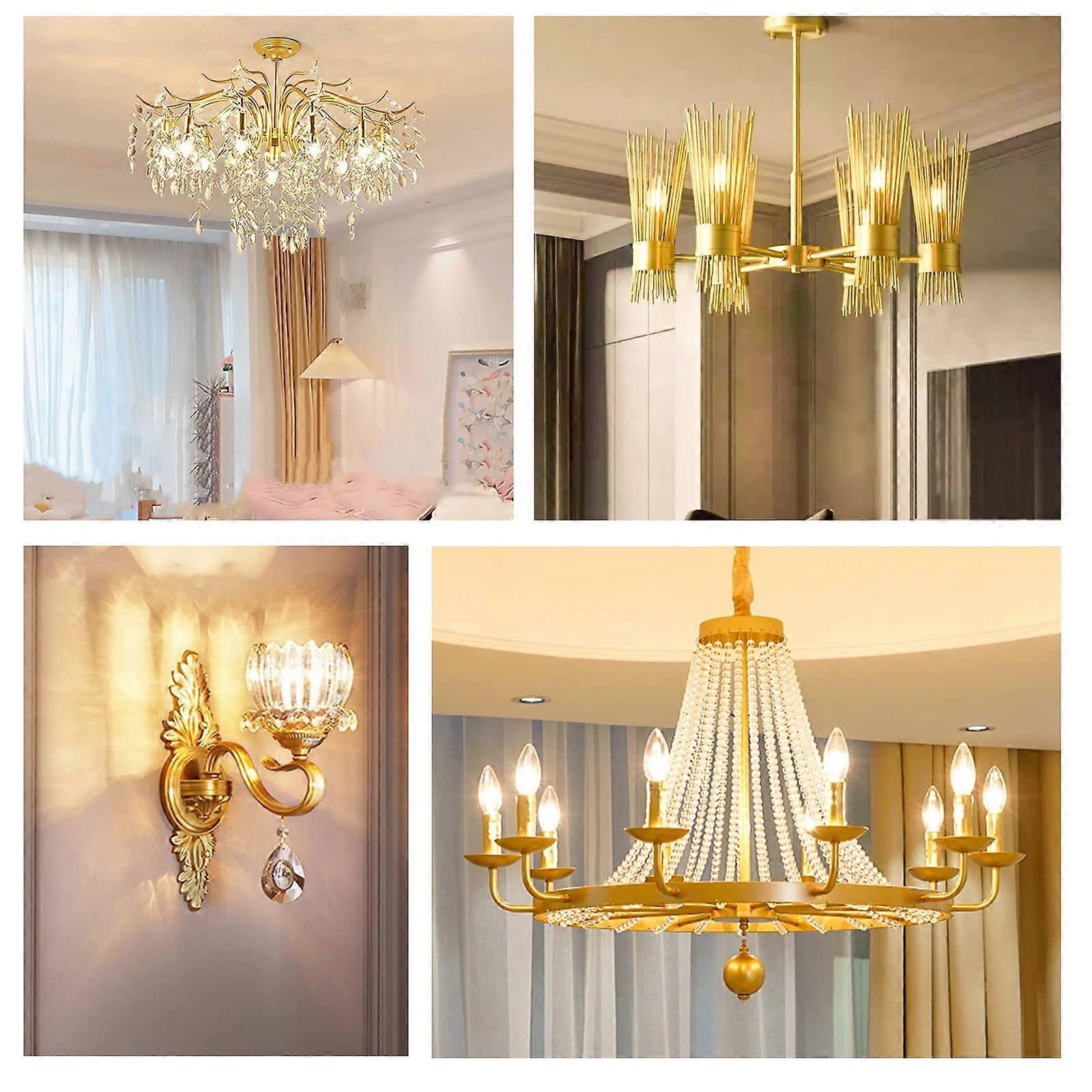 Incandescent Candle Bulb E14 60W 230V, E14 Flame Bulb, Dimmable Warm White 2700K, 600LM, C35 Transparent Bulb, For Chandelier, Desk Lamp, Pack of 6