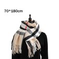 thumbnail image 2 of Bufandas a cuadros para mujeres y hombres Bufandas de otoño e invierno Bufanda de invierno con tacto de cachemira Bufanda a cuadros escoceses suave y cálida, 2 of 5