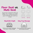 thumbnail image 5 of Bumbo Asiento elevador múltiple 3 en 1 para bebé con bandeja de alimentación, 6-36 meses, gris frío, 5 of 5