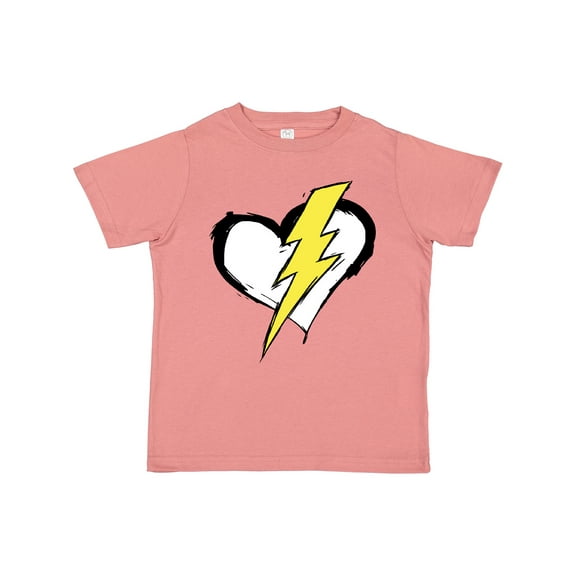 Inktastic Lightning Bolt Heart Boys or Girls Toddler T-Shirt