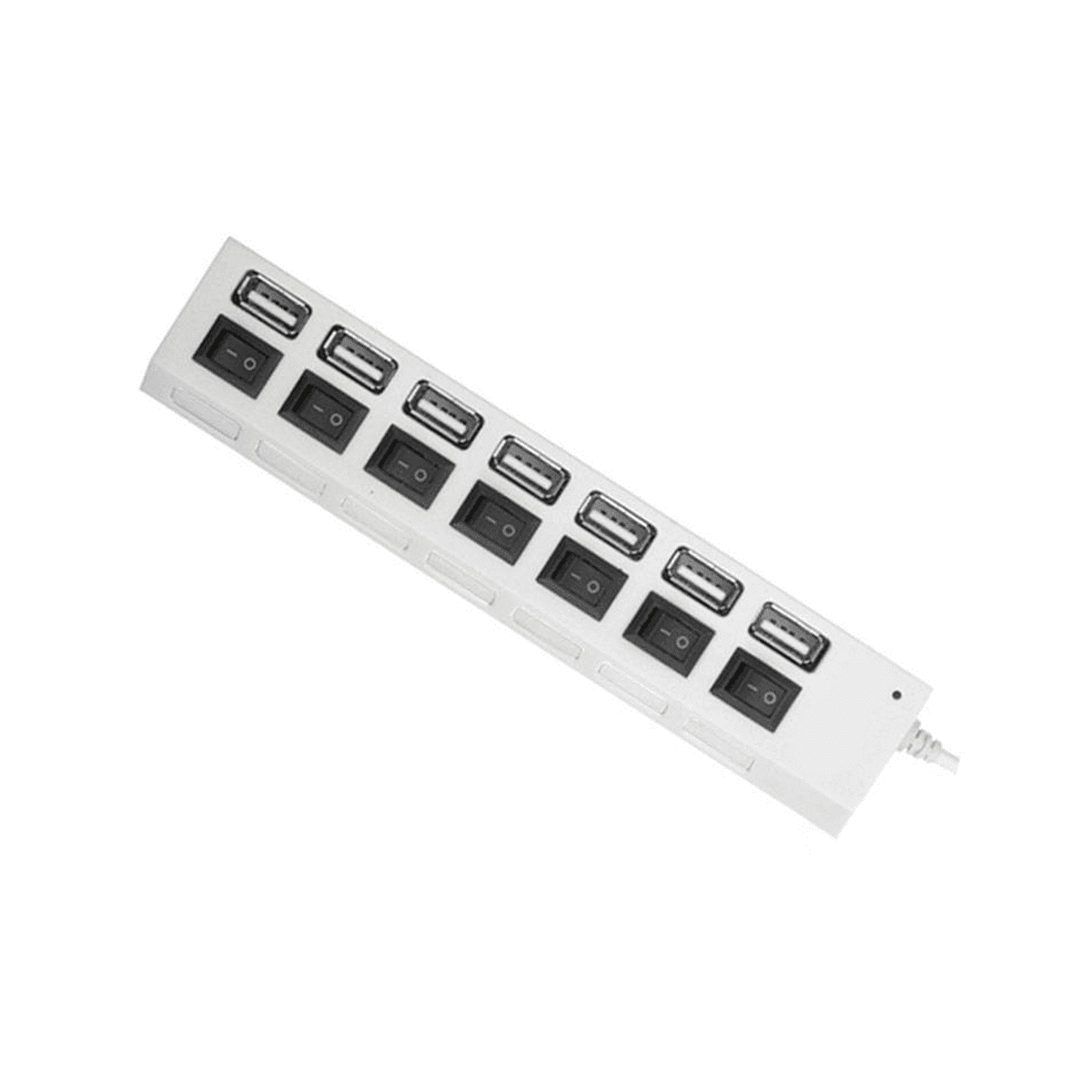 USB Hub 2.0 USB Splitter Multi Hub Adapter USB Several Ports Power Adapter with Switch Accessories for PC Laptop,White